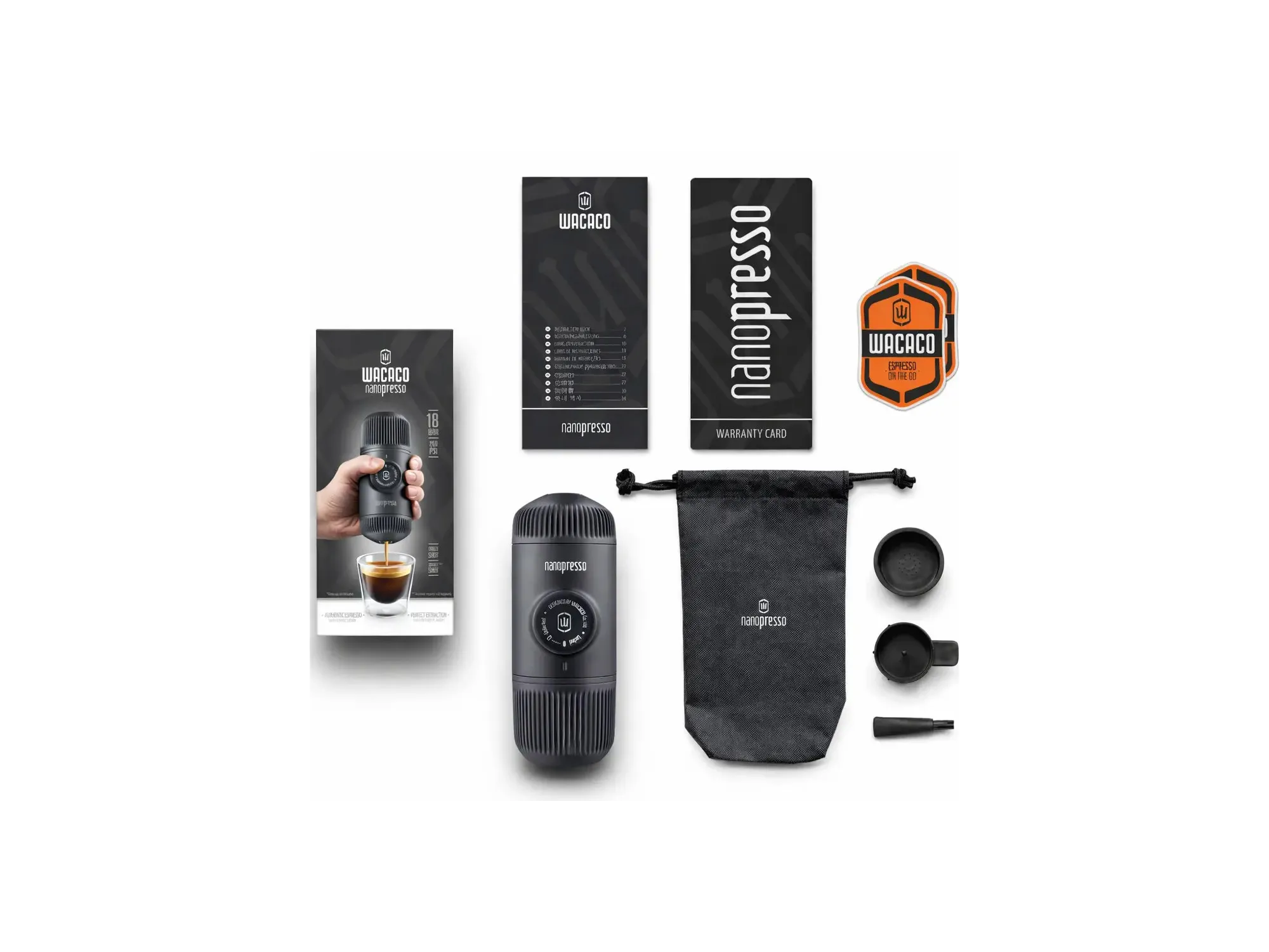 Wacaco Nanopresso + husă rigidă | Espressor manual portabil | SNAILER®