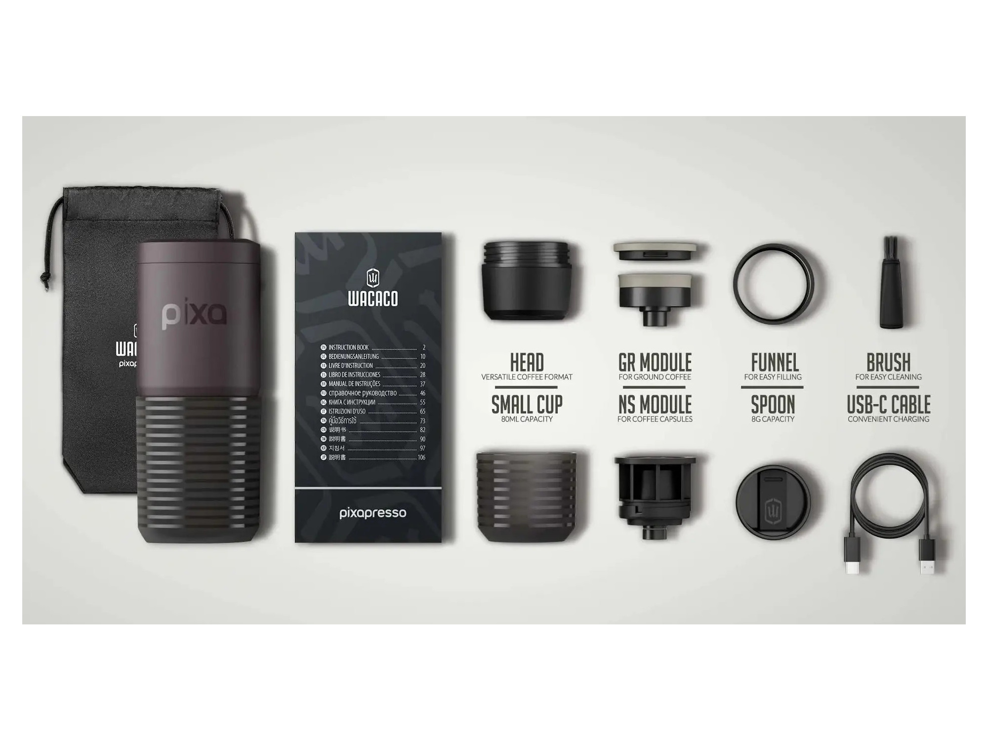 Wacaco Pixapresso – espressor portabil cu acumulator | SNAILER®