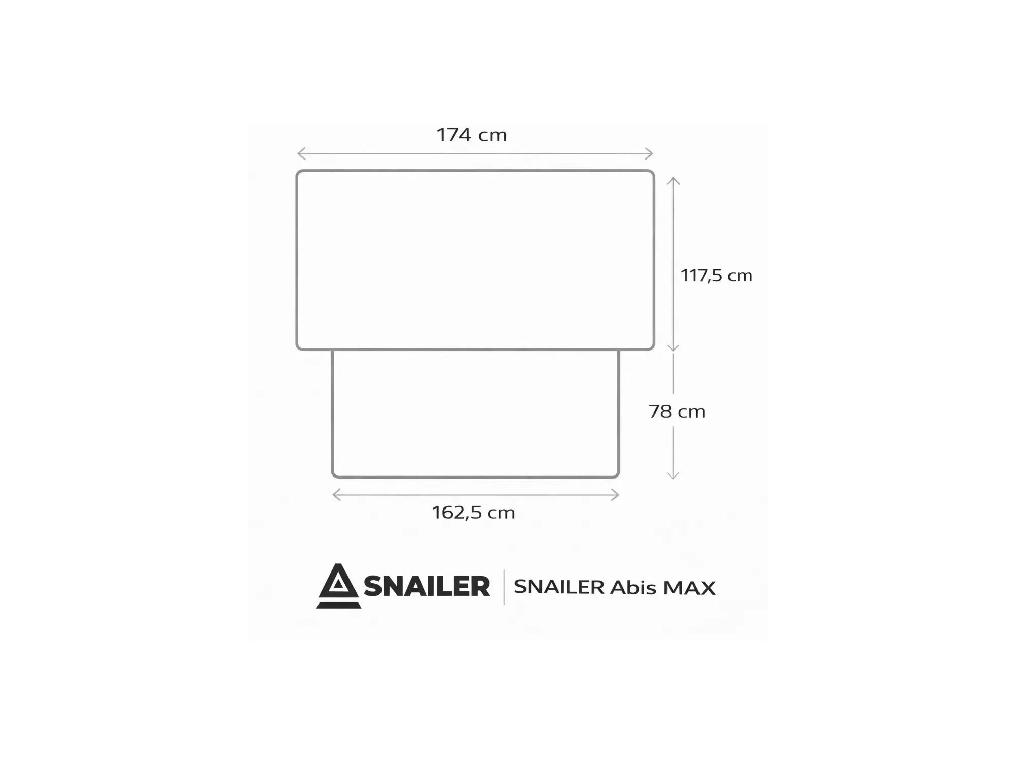 SNAILER® Abis MAX, cort de plafon auto cu carcasă rigidă pentru famili