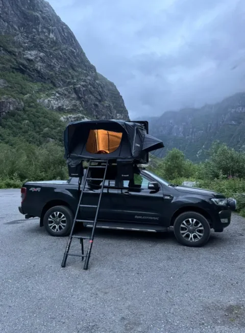 Snailer Abis cort auto pe Ford Ranger - fotografie de la client din Norvegia
