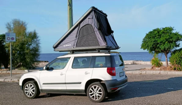 Snailer Alduo cort auto pe Skoda Yeti - fotografie de la client din Italia
